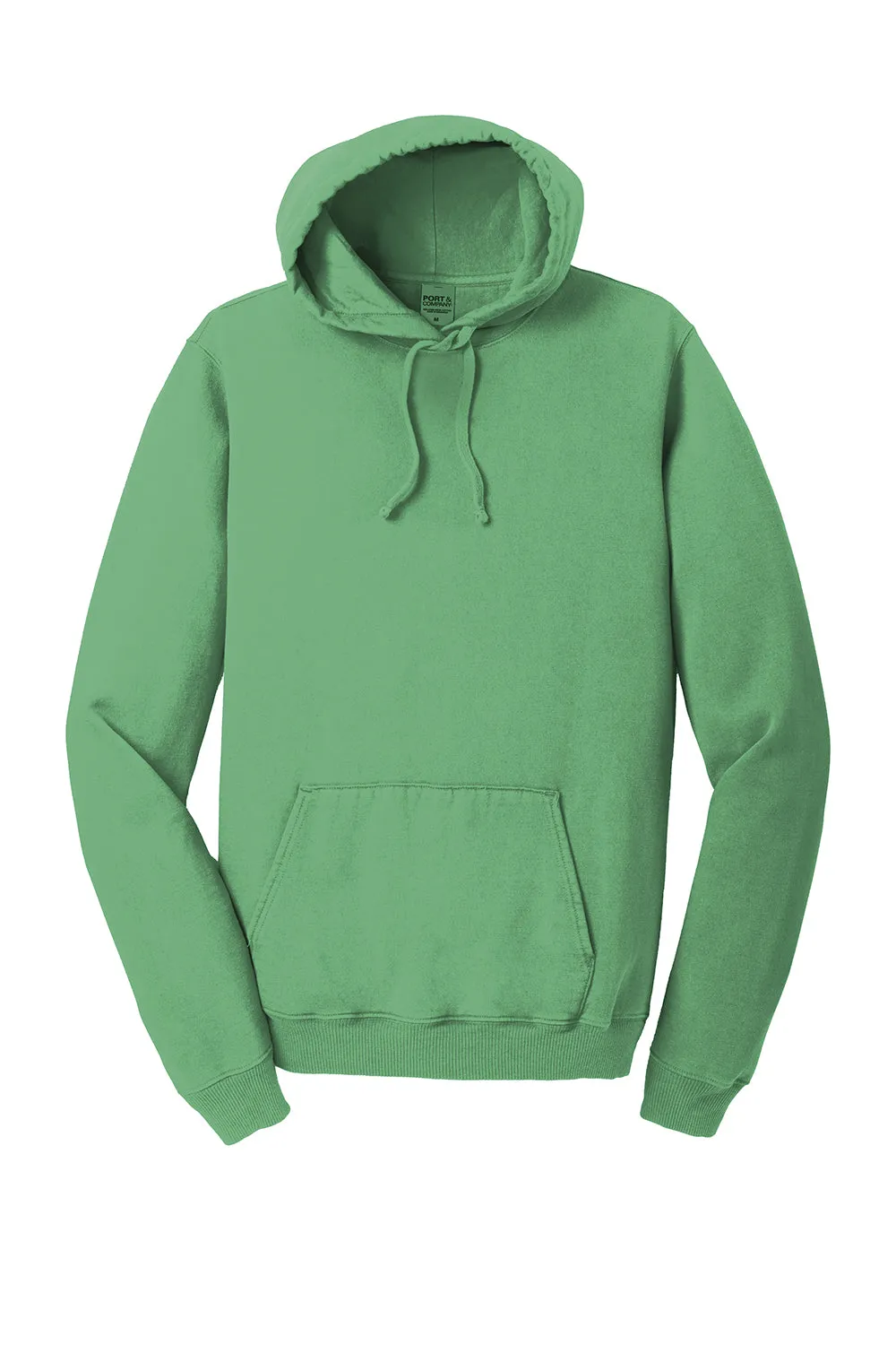 Port & Company Mens Beach Wash Fleece Hooded Sweatshirt Hoodie w/ Pouch Pocket - Safari Green