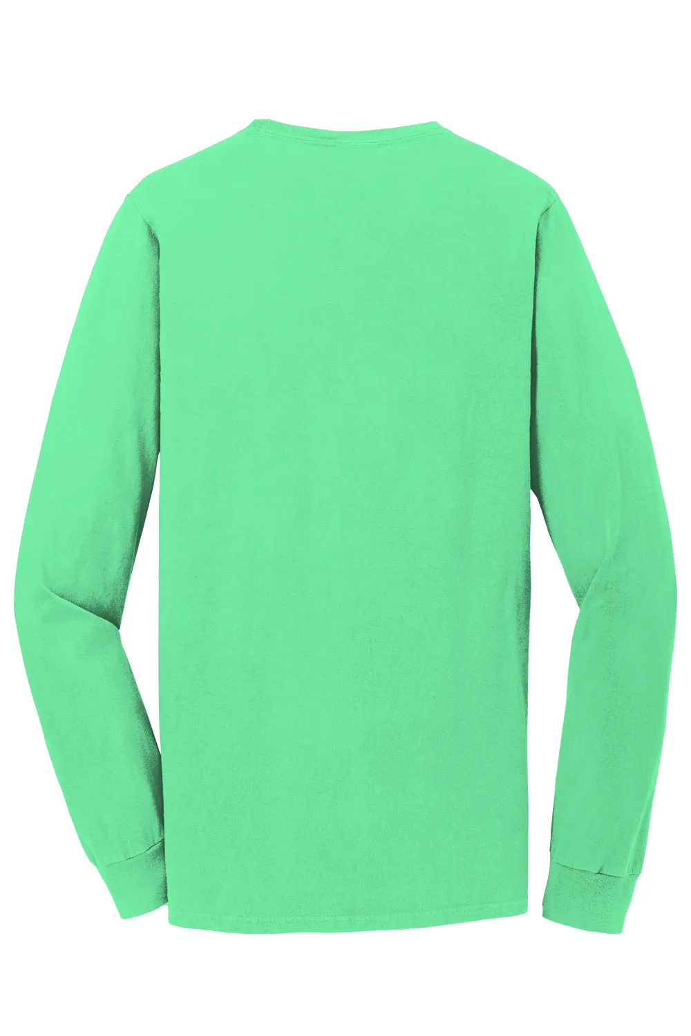 Port & Company Mens Beach Wash Long Sleeve Crewneck T-Shirt - Jadeite Green