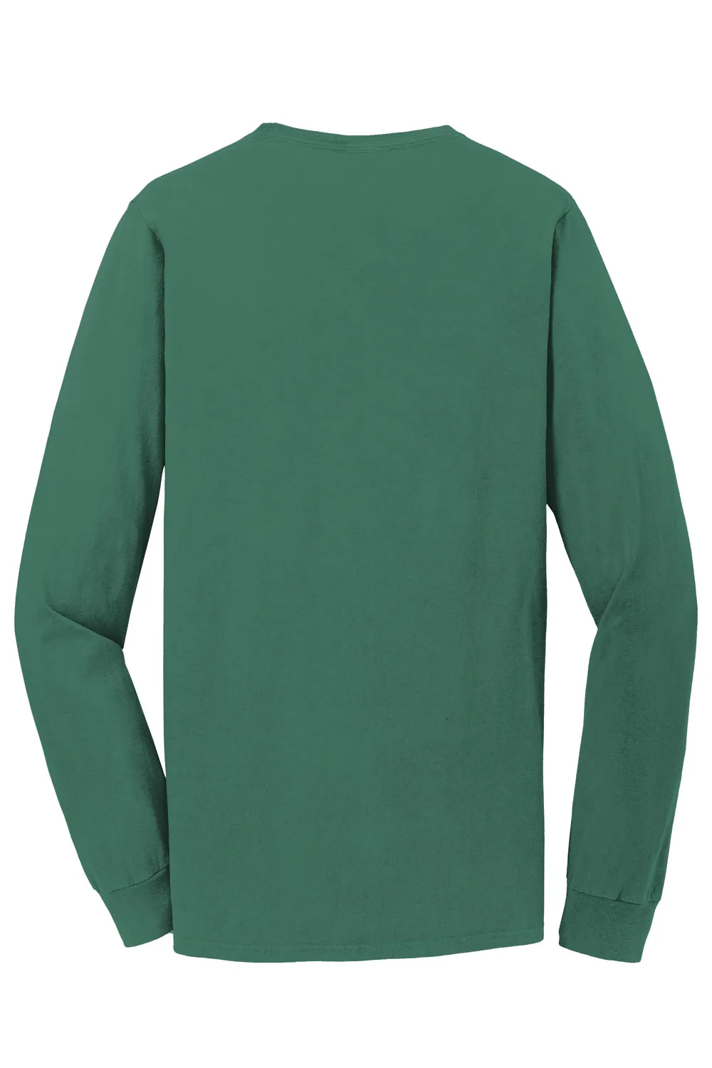 Port & Company Mens Beach Wash Long Sleeve Crewneck T-Shirt - Nordic Green