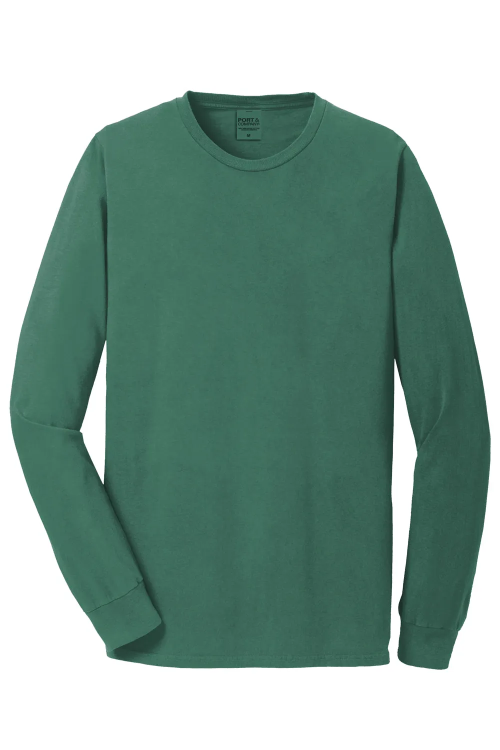 Port & Company Mens Beach Wash Long Sleeve Crewneck T-Shirt - Nordic Green