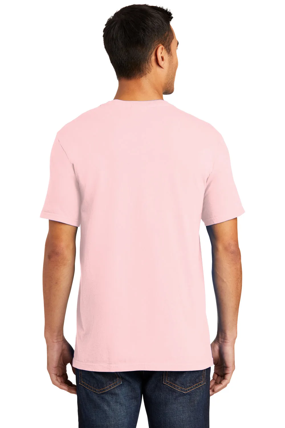 Port & Company Mens Beach Wash Short Sleeve Crewneck T-Shirt - Cherry Blossom Pink