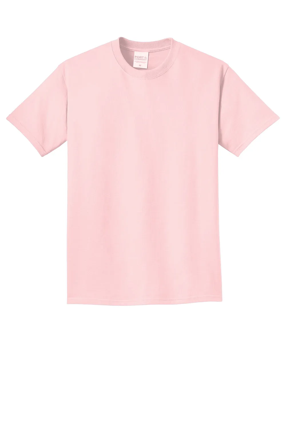 Port & Company Mens Beach Wash Short Sleeve Crewneck T-Shirt - Cherry Blossom Pink