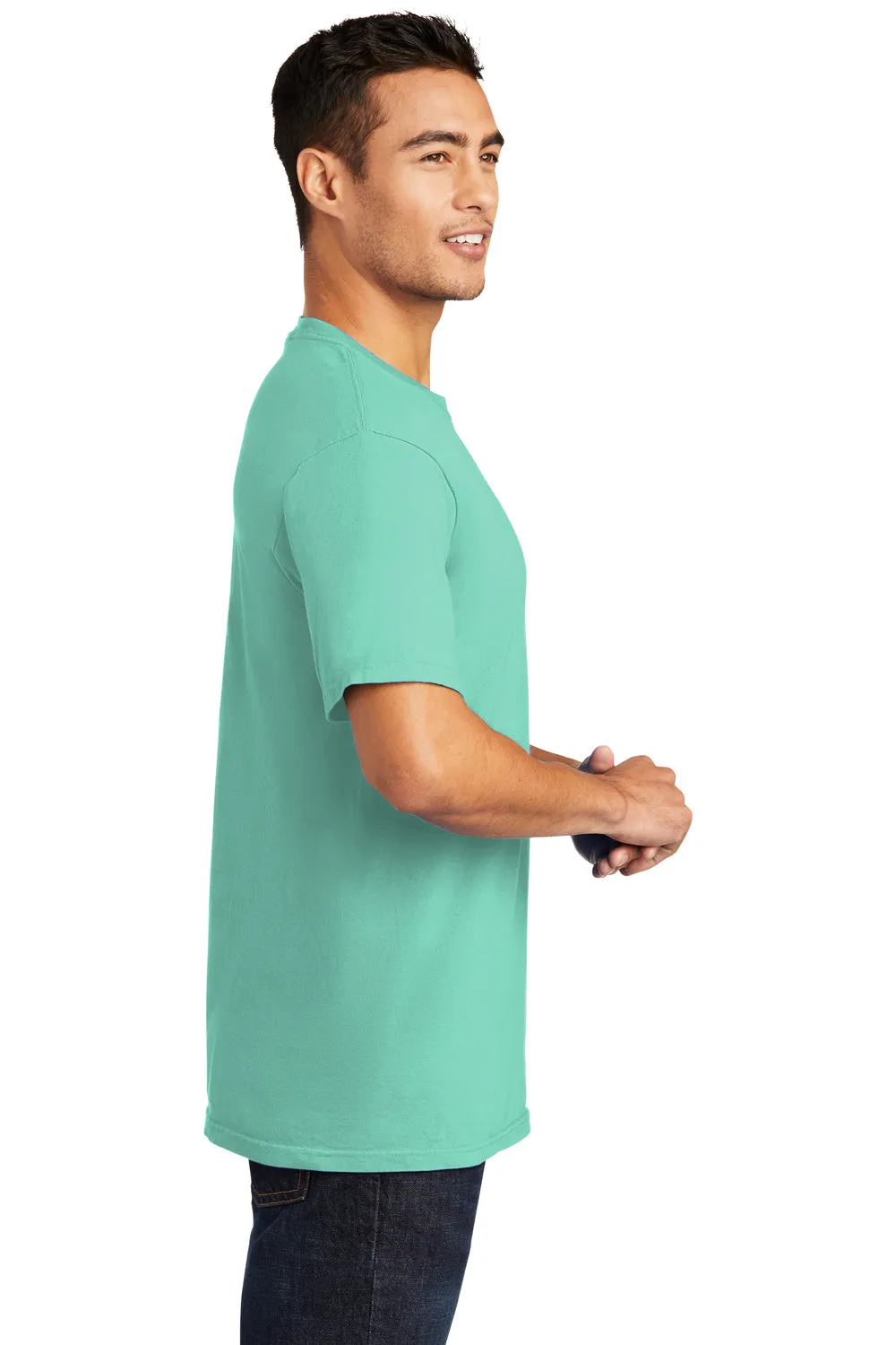 Port & Company Mens Beach Wash Short Sleeve Crewneck T-Shirt - Cool Mint Green