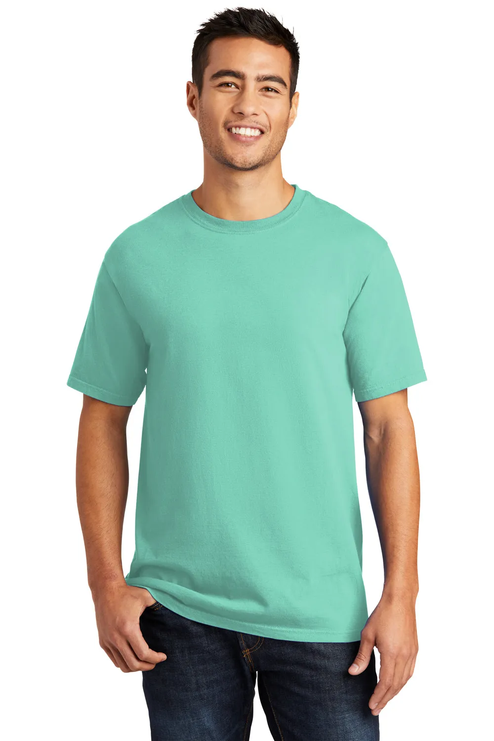 Port & Company Mens Beach Wash Short Sleeve Crewneck T-Shirt - Cool Mint Green