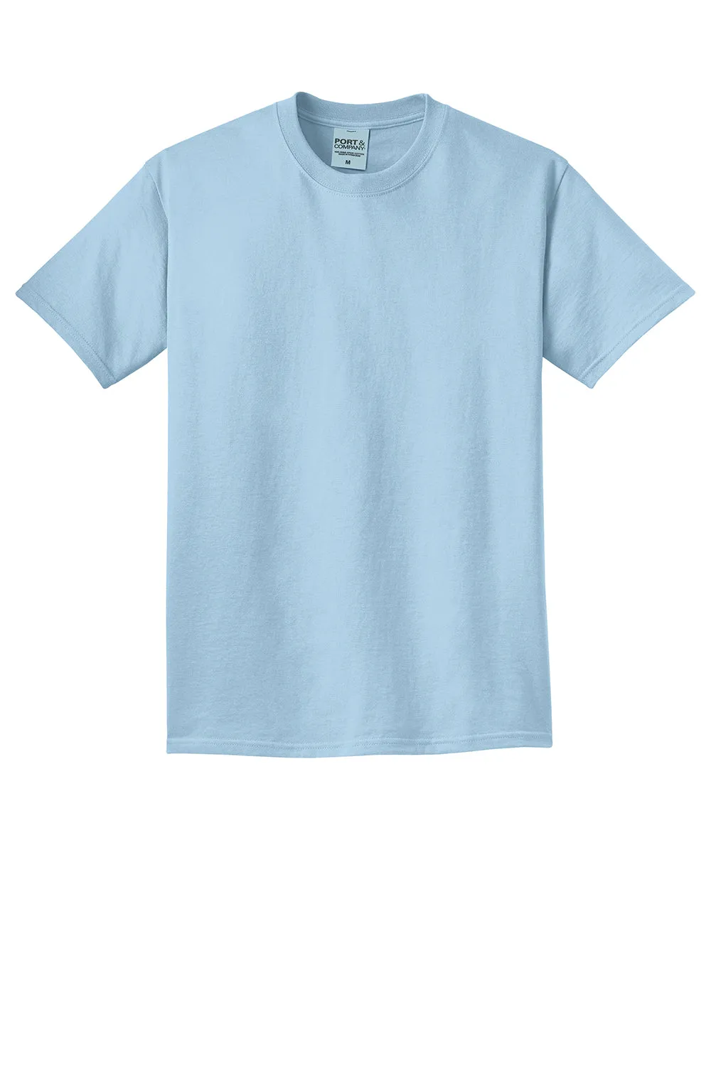 Port & Company Mens Beach Wash Short Sleeve Crewneck T-Shirt - Glacier Blue