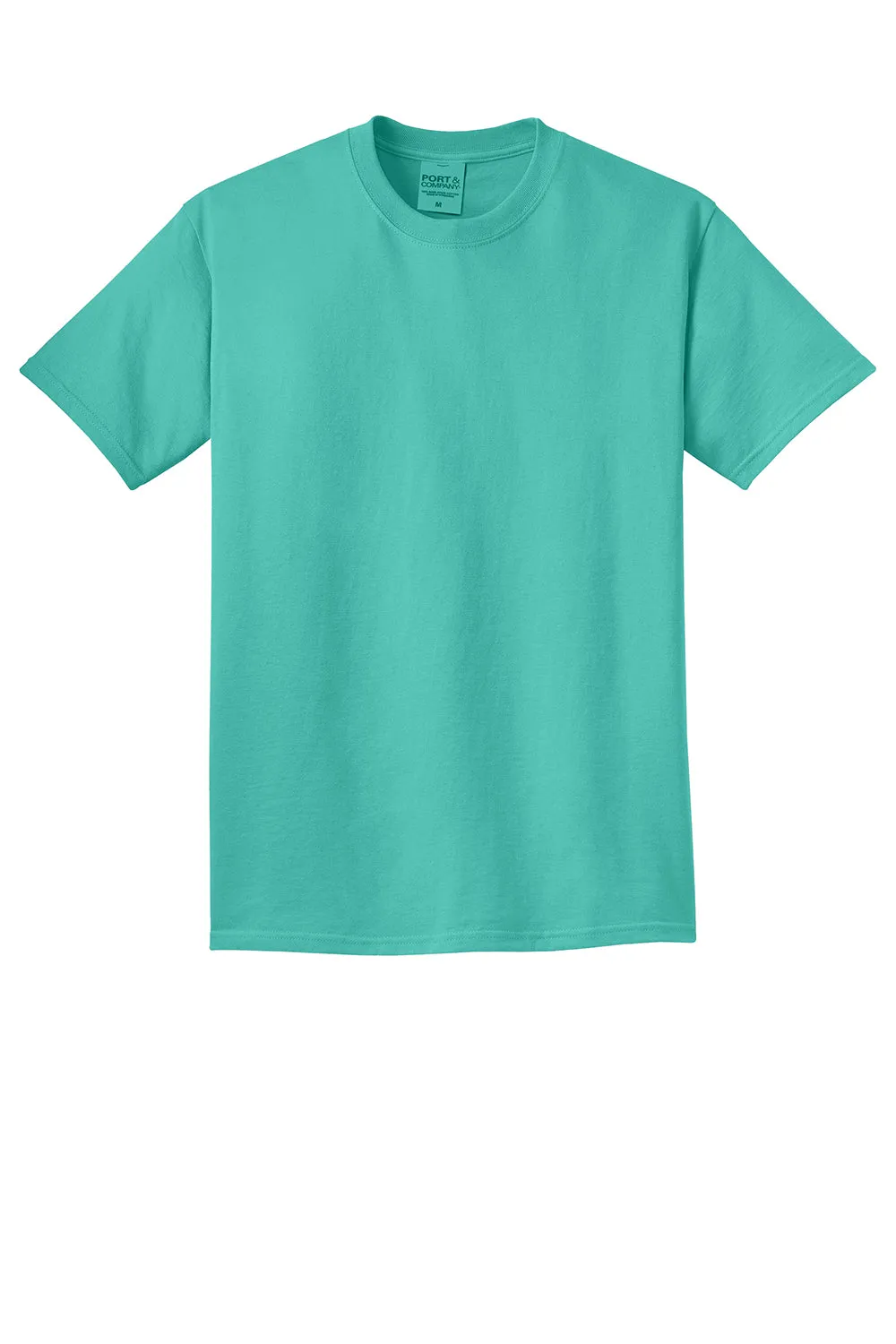 Port & Company Mens Beach Wash Short Sleeve Crewneck T-Shirt - Peacock Green