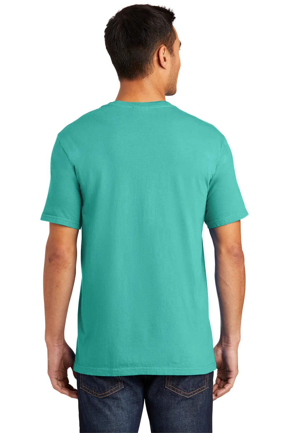Port & Company Mens Beach Wash Short Sleeve Crewneck T-Shirt - Peacock Green