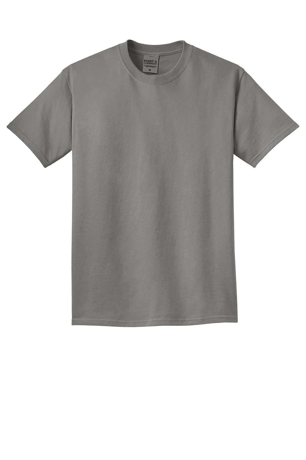 Port & Company Mens Beach Wash Short Sleeve Crewneck T-Shirt - Pewter Grey