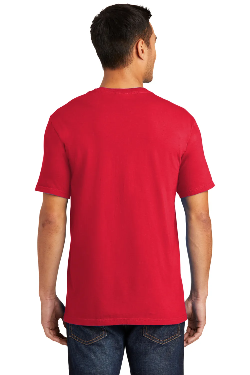 Port & Company Mens Beach Wash Short Sleeve Crewneck T-Shirt - Red