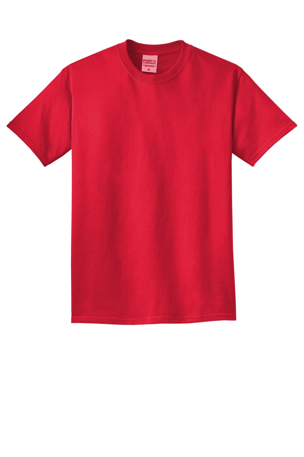 Port & Company Mens Beach Wash Short Sleeve Crewneck T-Shirt - Red