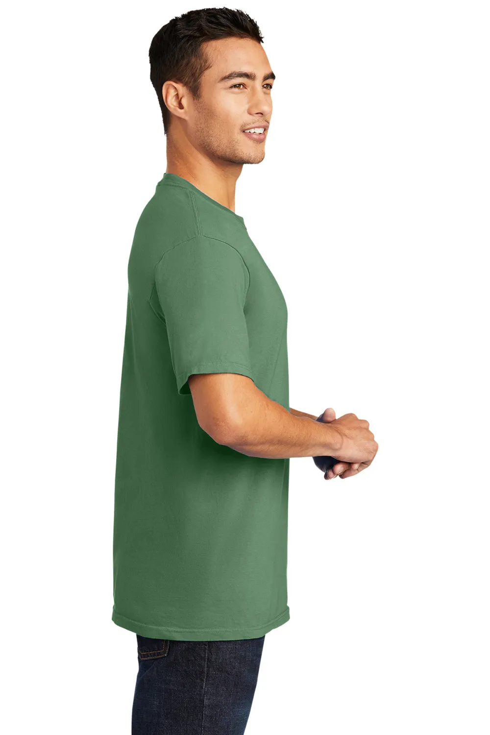 Port & Company Mens Beach Wash Short Sleeve Crewneck T-Shirt - Safari Green