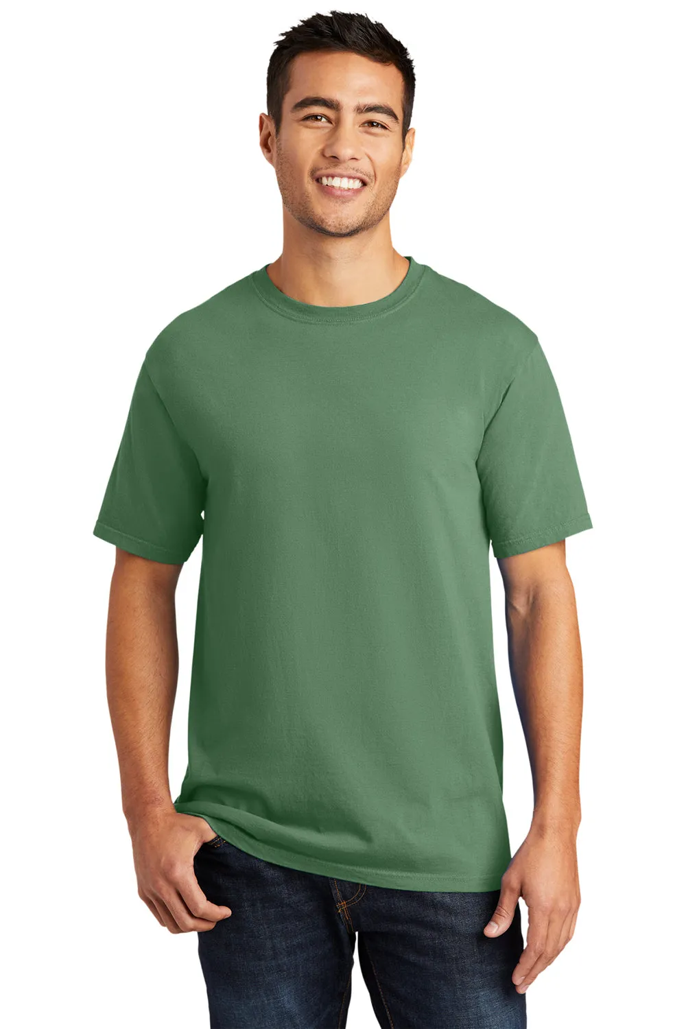 Port & Company Mens Beach Wash Short Sleeve Crewneck T-Shirt - Safari Green