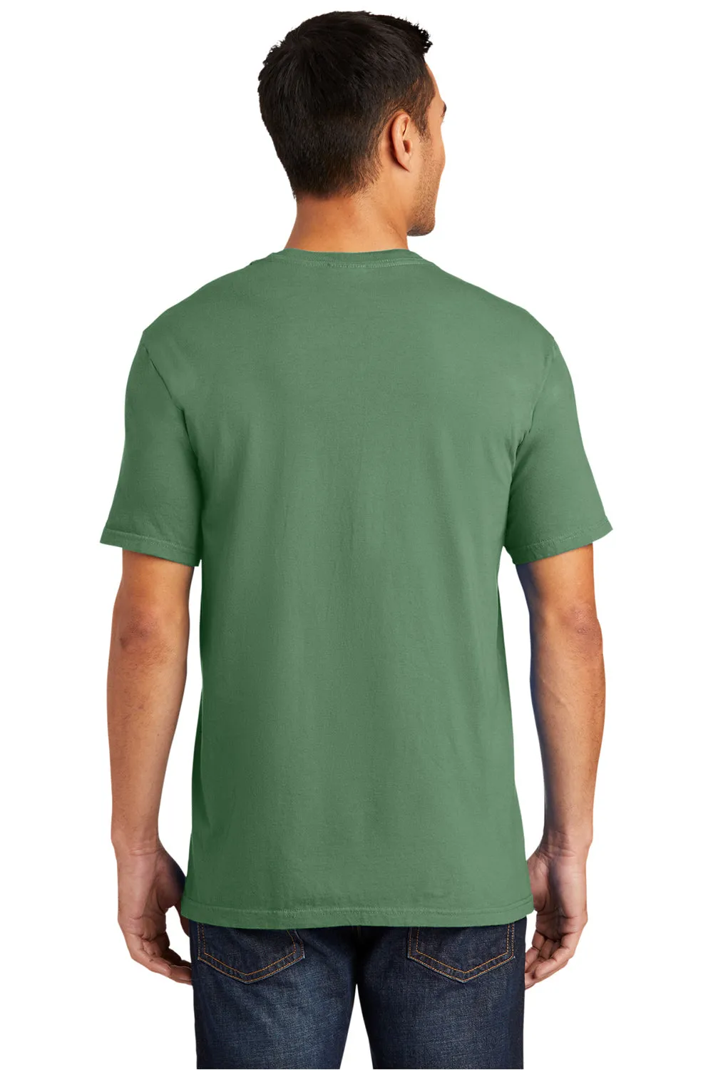 Port & Company Mens Beach Wash Short Sleeve Crewneck T-Shirt - Safari Green