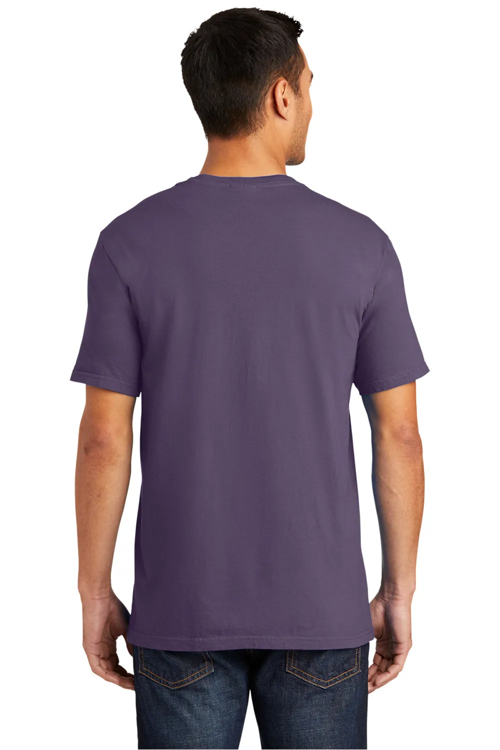 Port & Company Mens Beach Wash Short Sleeve Crewneck T-Shirt - Vintage Plum Purple