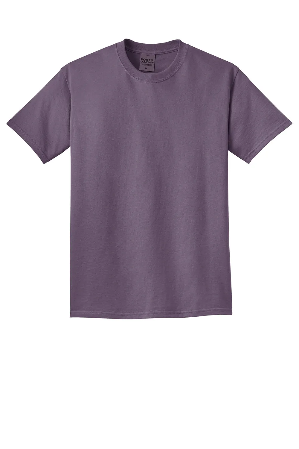 Port & Company Mens Beach Wash Short Sleeve Crewneck T-Shirt - Vintage Plum Purple