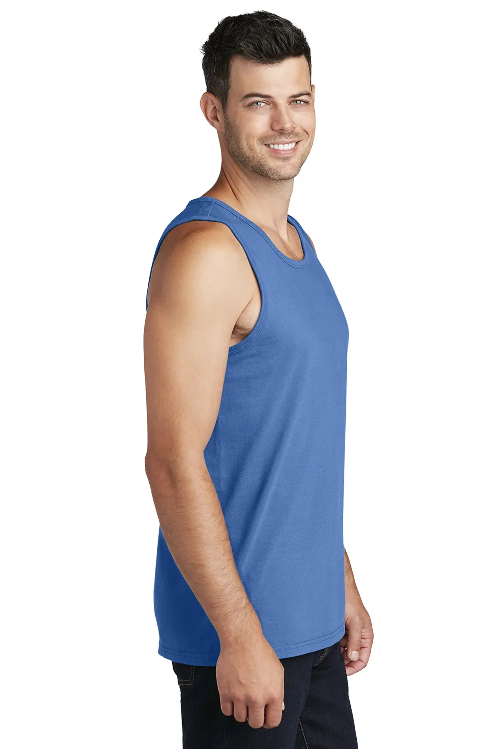 Port & Company Mens Beach Wash Tank Top - Blue Moon