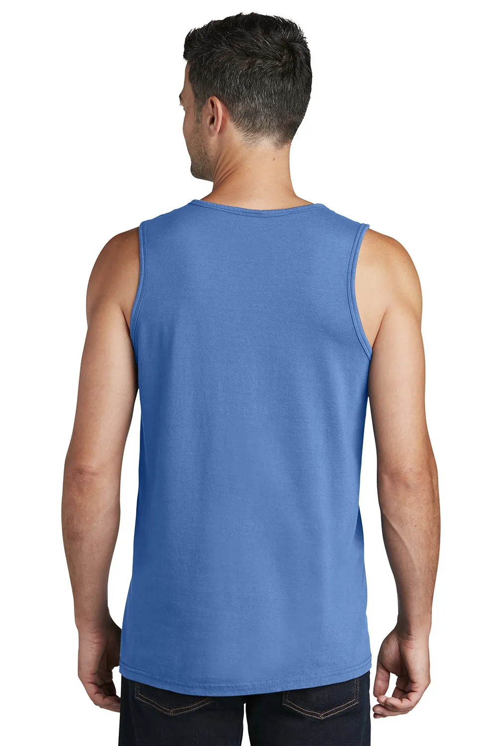 Port & Company Mens Beach Wash Tank Top - Blue Moon