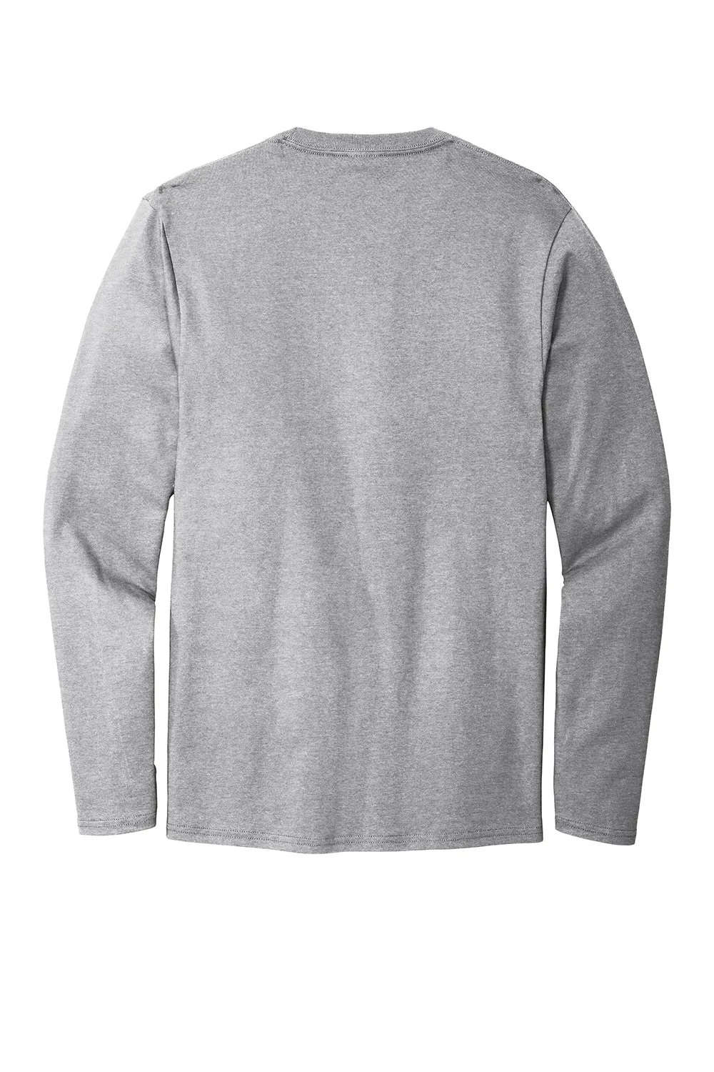 Port & Company Mens Bouncer Long Sleeve Crewneck T-Shirt - Heather Grey
