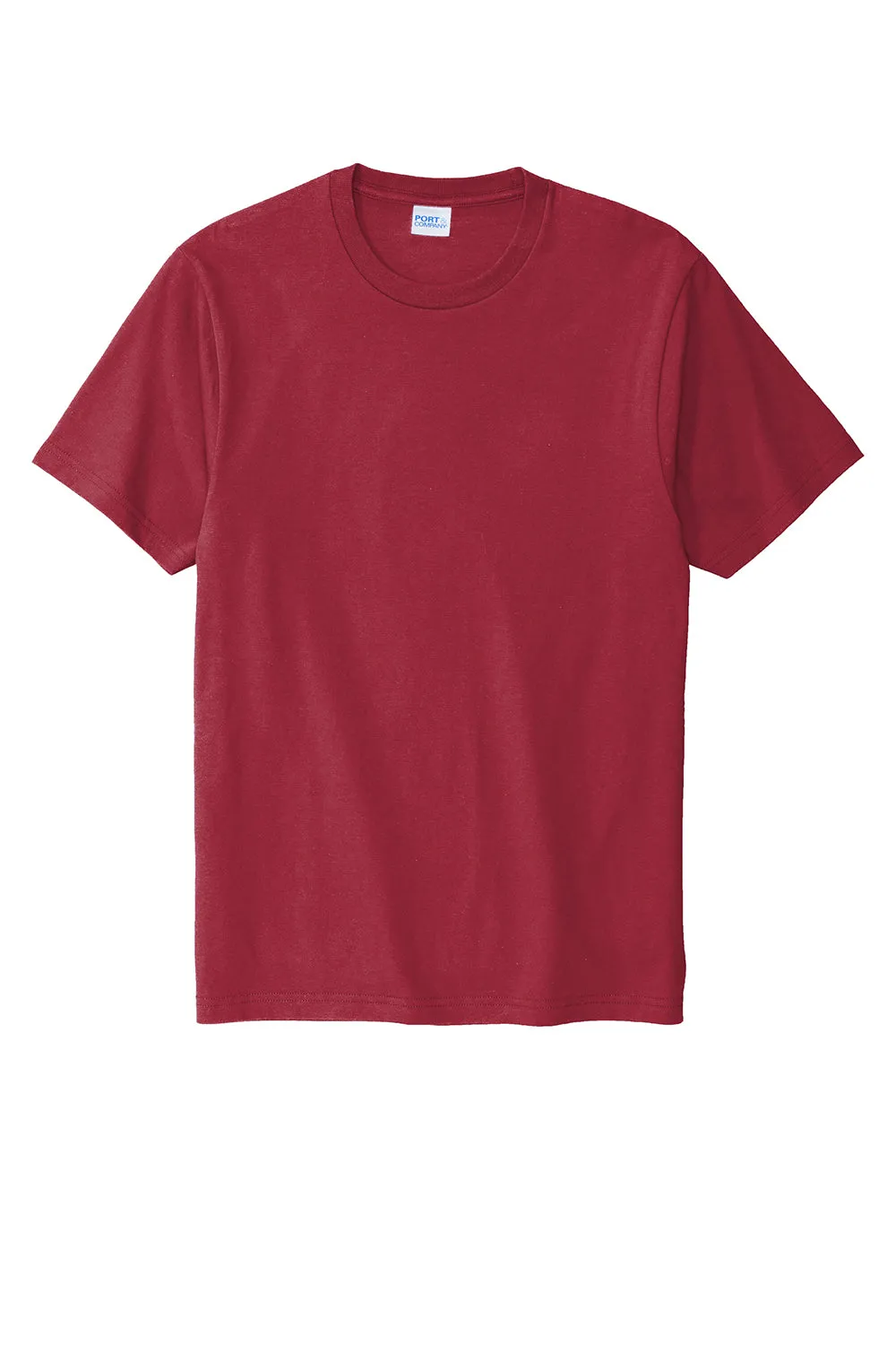 Port & Company Mens Bouncer Short Sleeve Crewneck T-Shirt - Rich Red