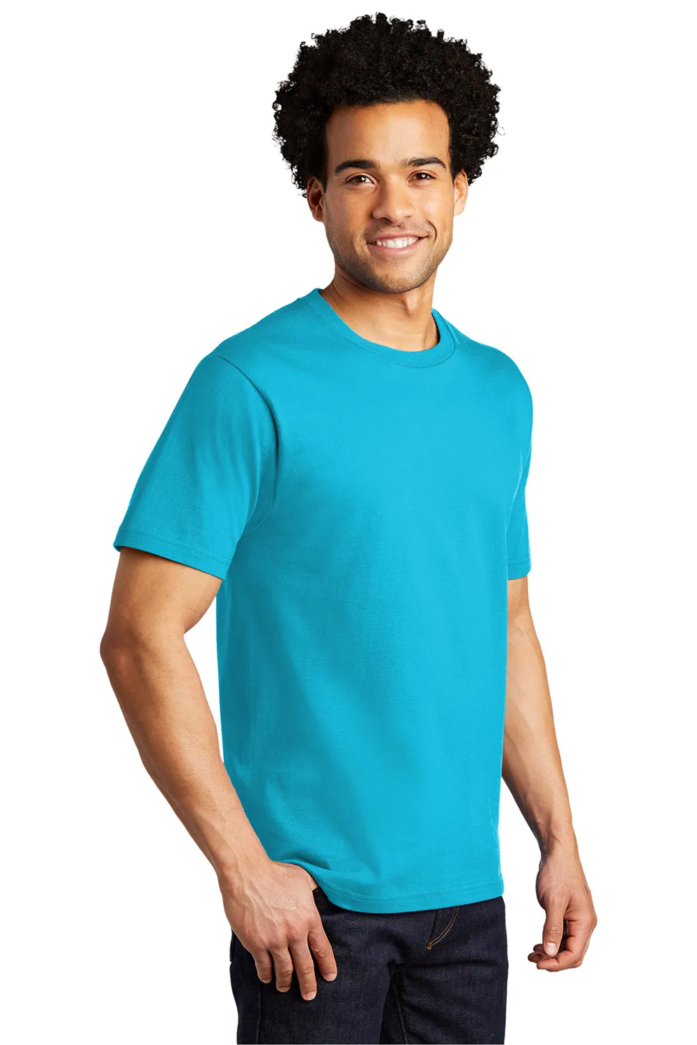 Port & Company Mens Bouncer Short Sleeve Crewneck T-Shirt - Tidal Wave Blue