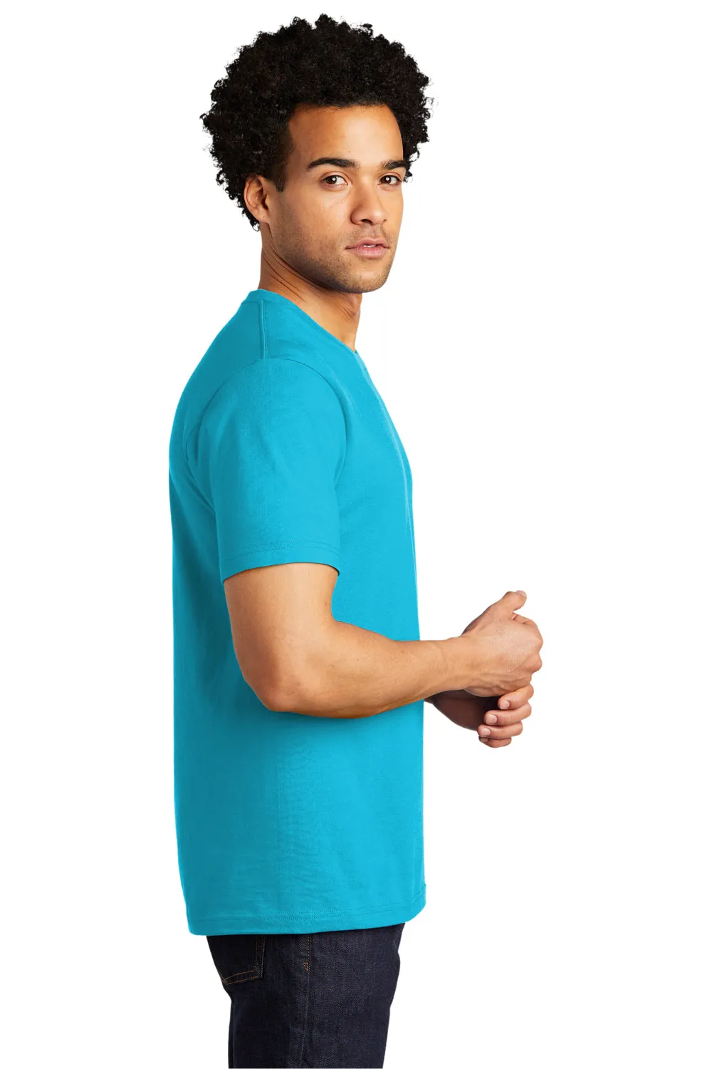 Port & Company Mens Bouncer Short Sleeve Crewneck T-Shirt - Tidal Wave Blue