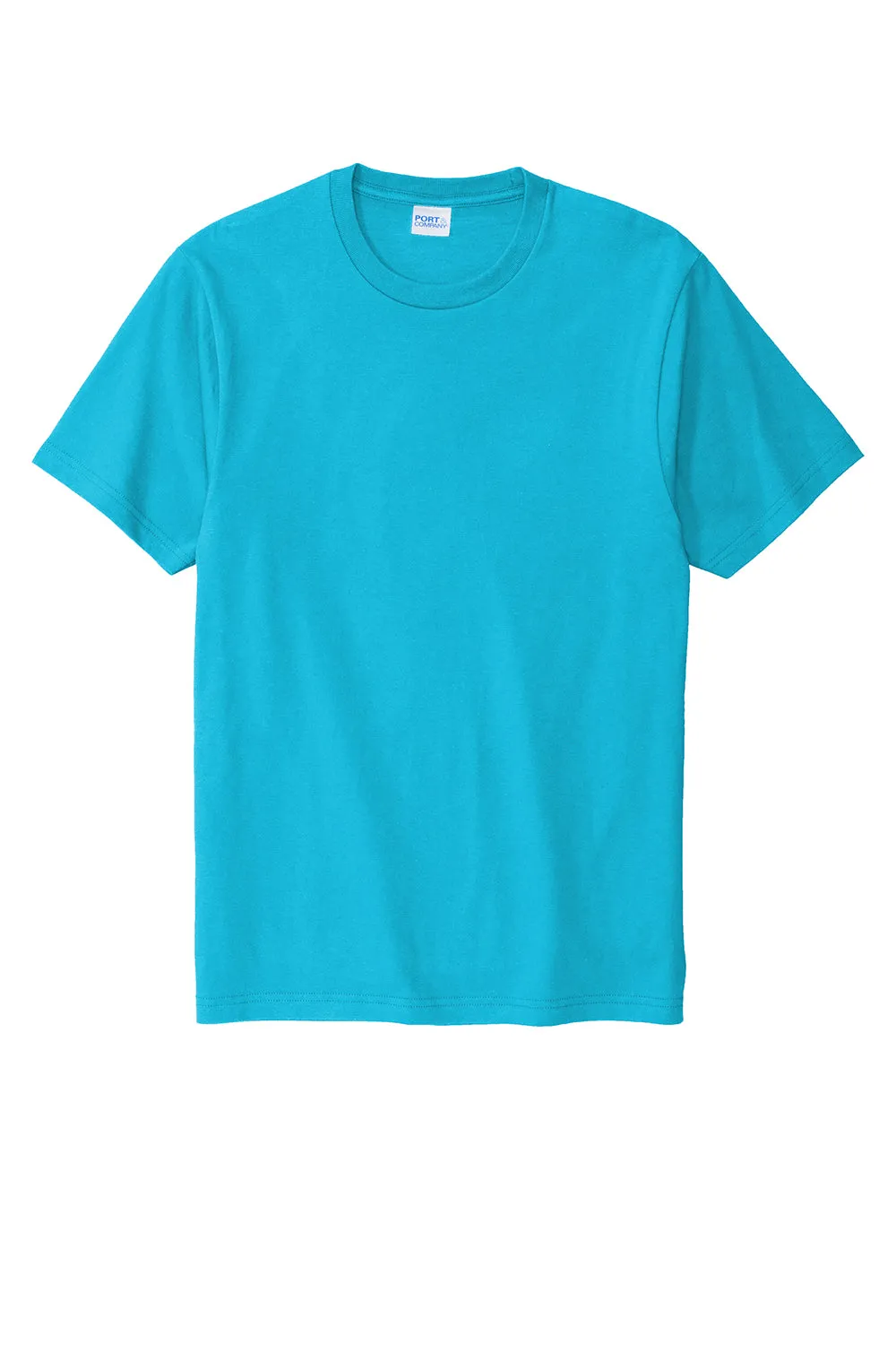 Port & Company Mens Bouncer Short Sleeve Crewneck T-Shirt - Tidal Wave Blue