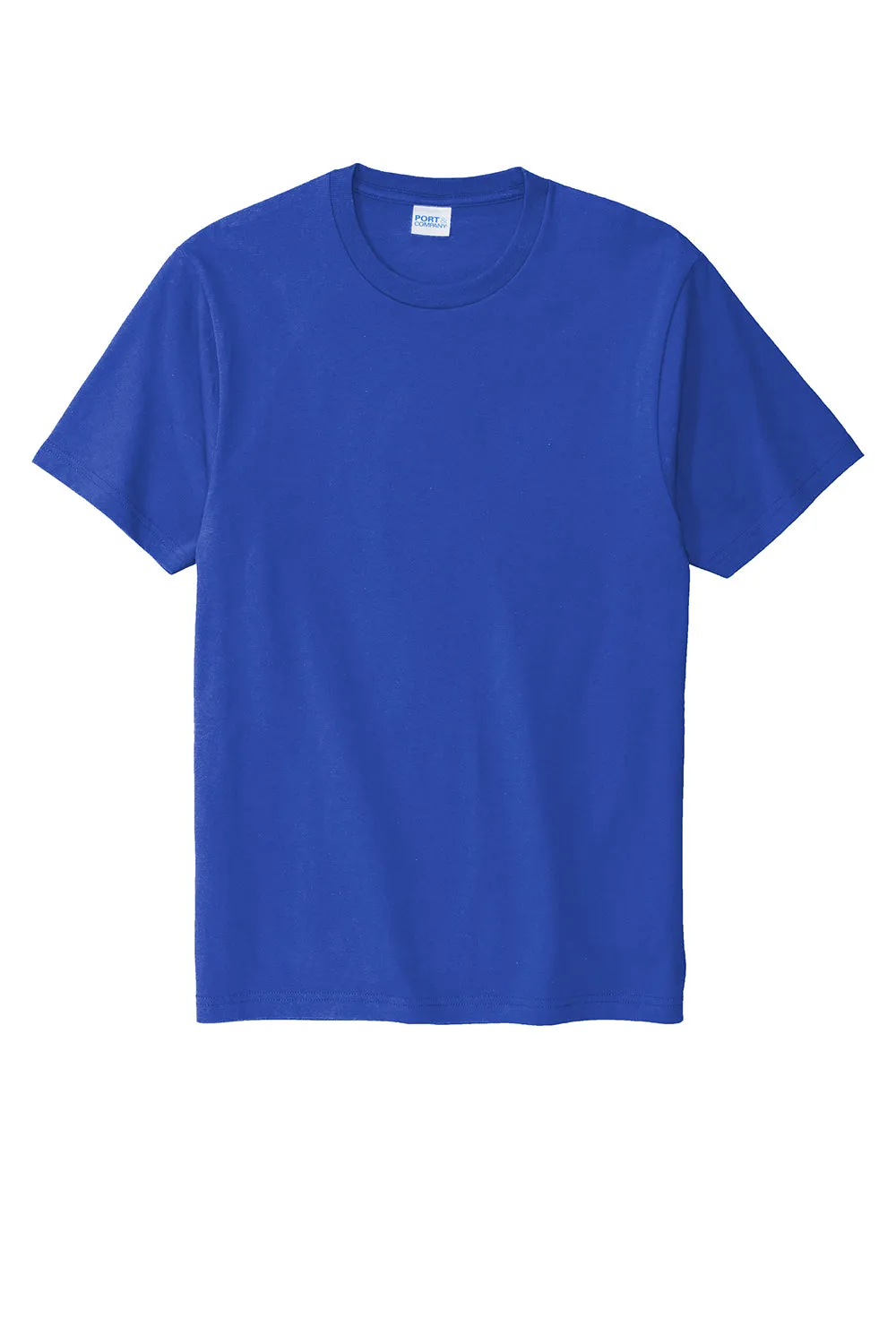 Port & Company Mens Bouncer Short Sleeve Crewneck T-Shirt - True Royal Blue