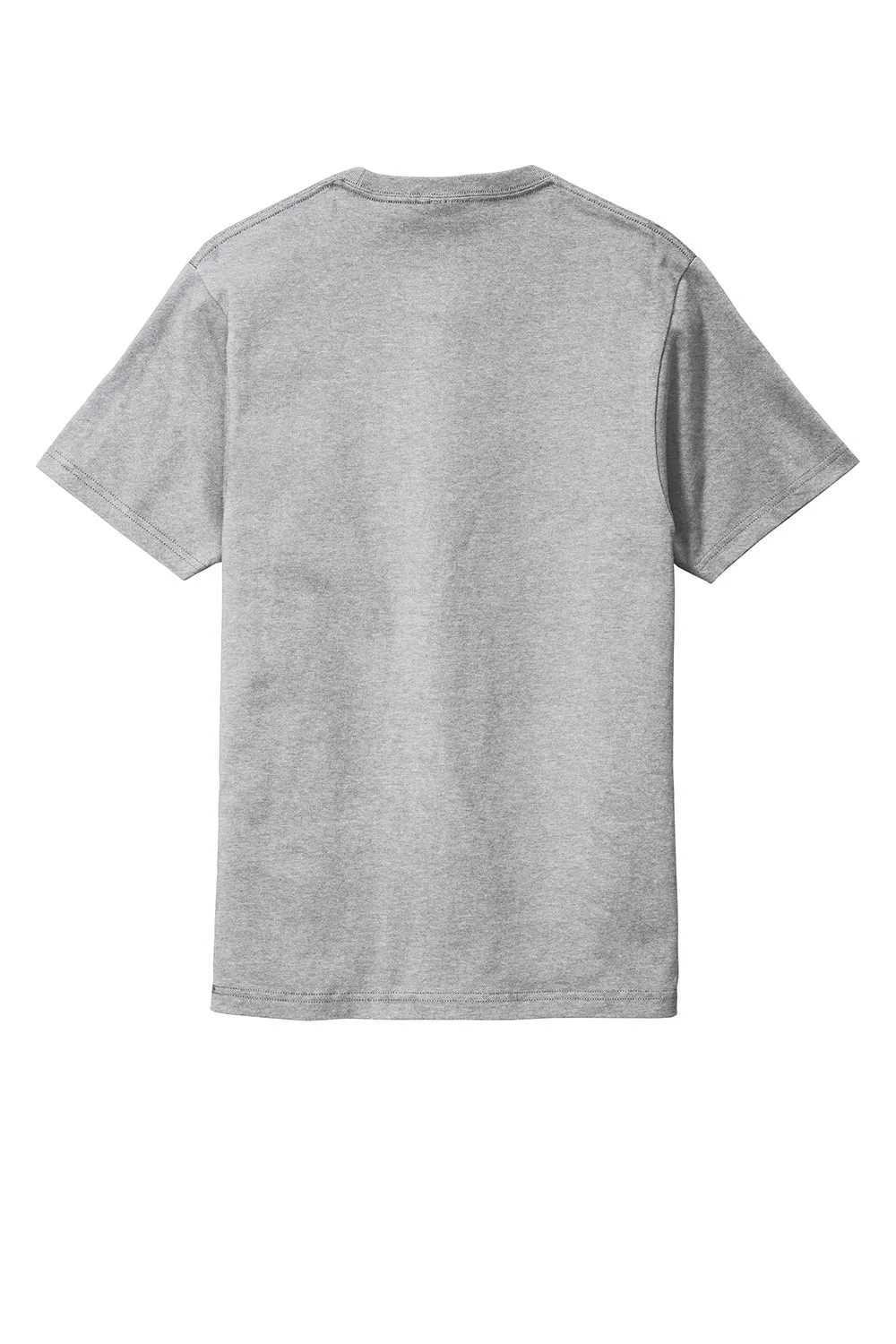 Port & Company Mens Bouncer Short Sleeve Crewneck T-Shirt w/ Pocket - Heather Grey