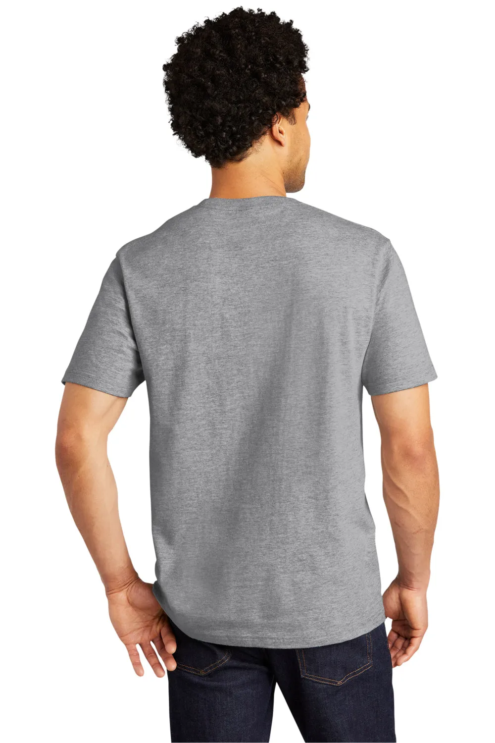 Port & Company Mens Bouncer Short Sleeve Crewneck T-Shirt w/ Pocket - Heather Grey
