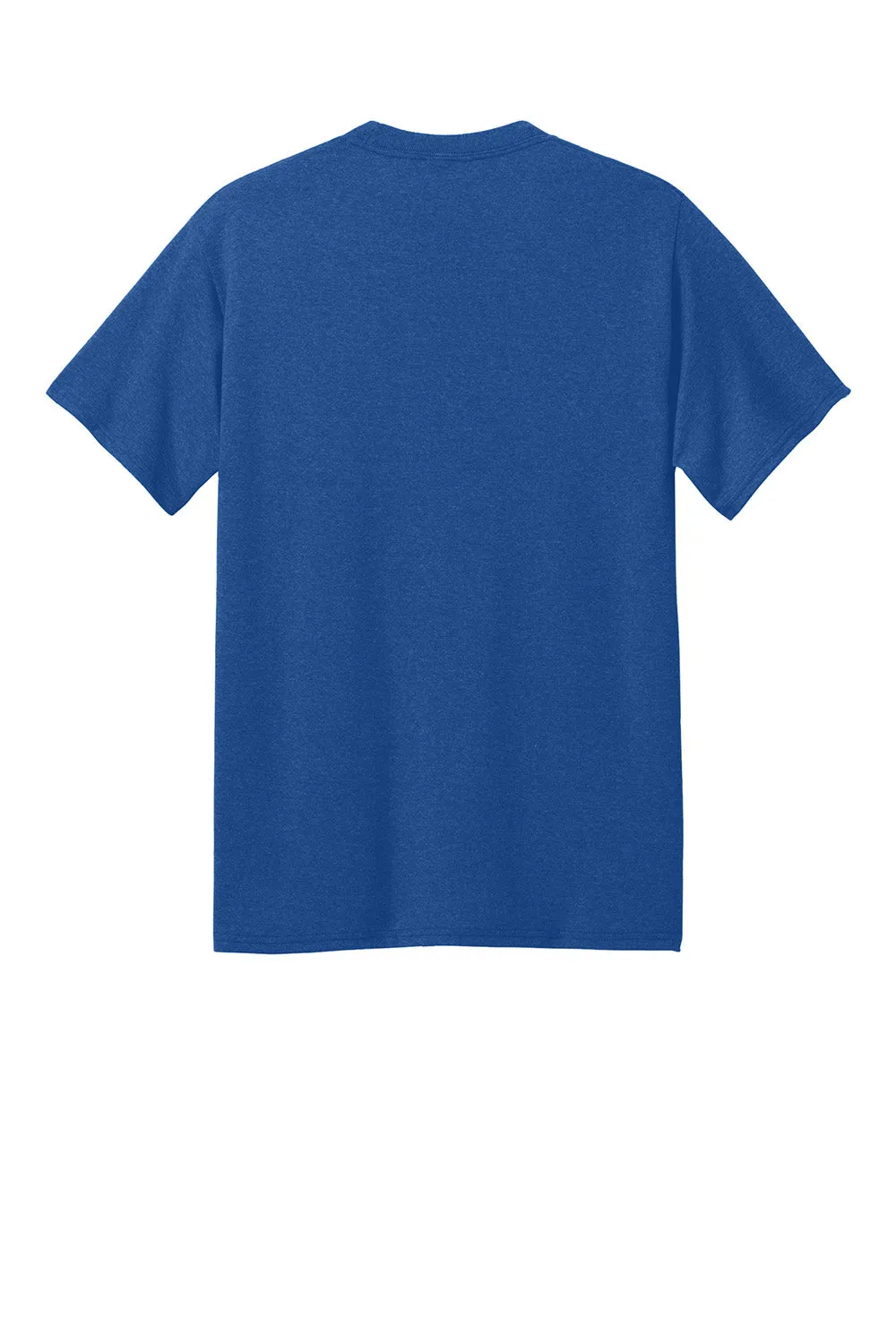 Port & Company Mens Core Blend Recycled Short Sleeve Crewneck T-Shirt - Heather True Royal Blue