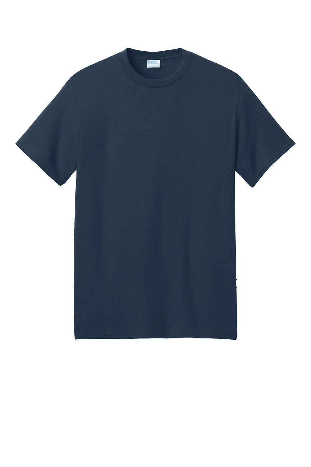 Port & Company Mens Core Blend Recycled Short Sleeve Crewneck T-Shirt - Navy Blue