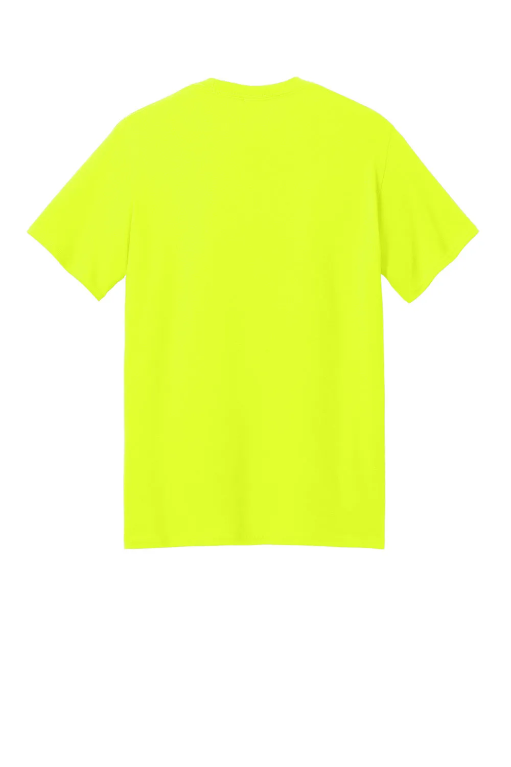 Port & Company Mens Core Blend Recycled Short Sleeve Crewneck T-Shirt - Safety Green