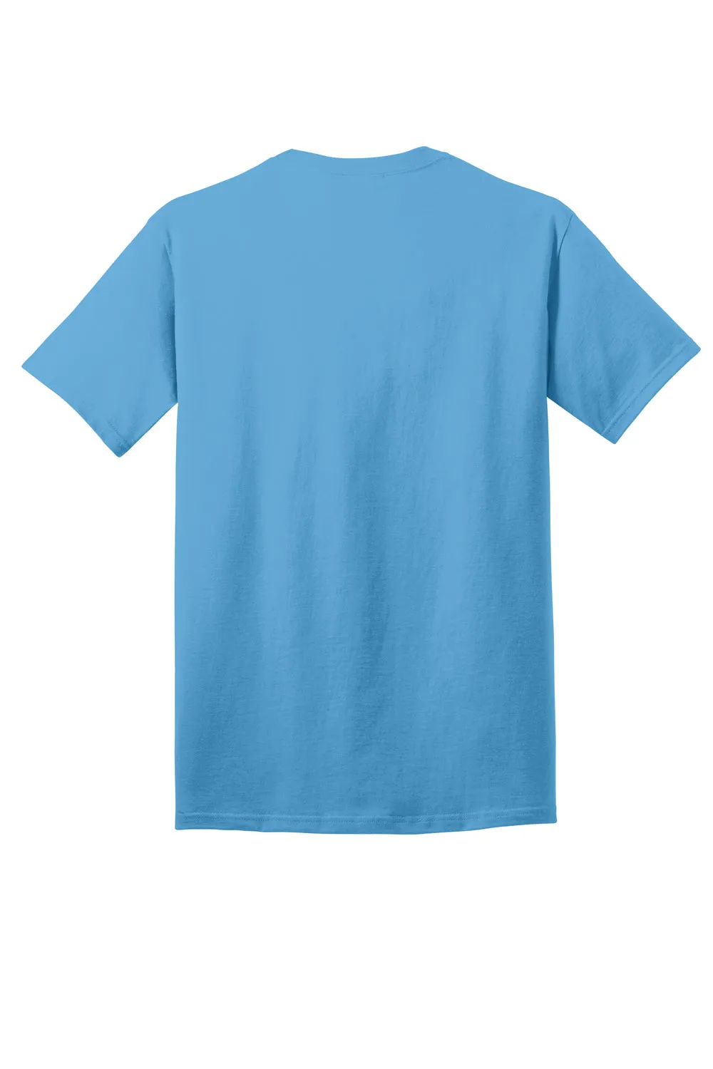 Port & Company Mens Core Cotton DTG Short Sleeve Crewneck T-Shirt - Aquatic Blue