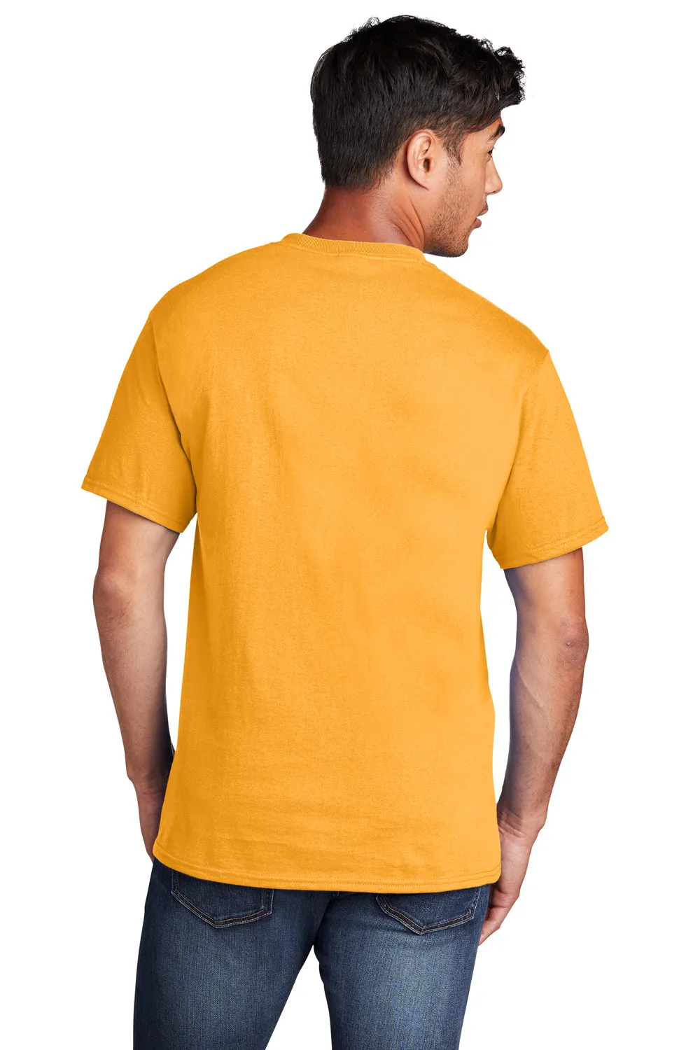 Port & Company Mens Core Cotton DTG Short Sleeve Crewneck T-Shirt - Gold