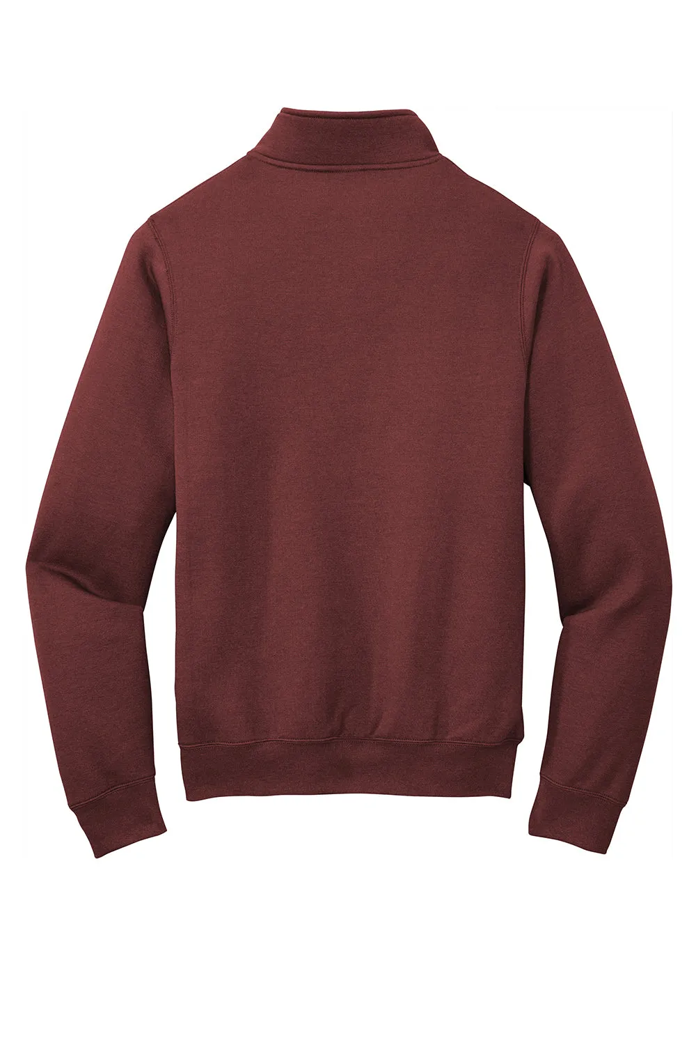 Port & Company Mens Core Fleece 1/4 Zip Sweatshirt - Maroon