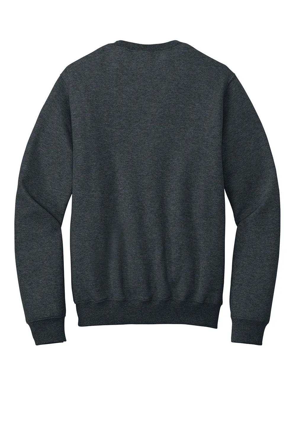 Port & Company Mens Core Fleece Crewneck Sweatshirt w/ Pouch Pocket - Heather Dark Grey