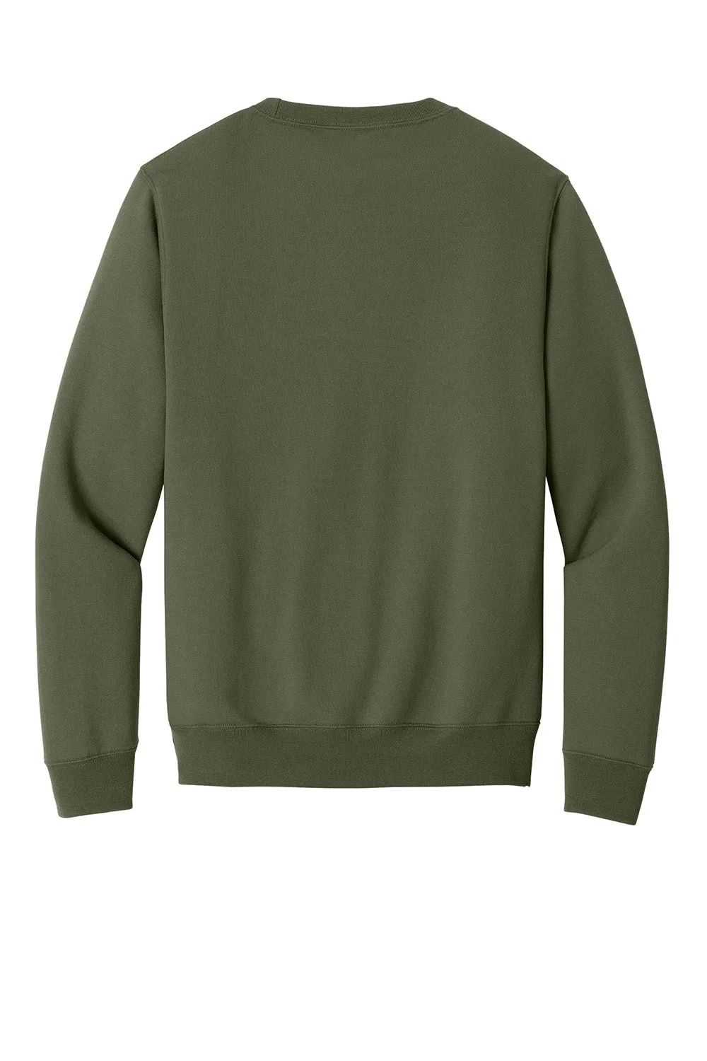 Port & Company Mens Core Fleece Crewneck Sweatshirt w/ Pouch Pocket - Olive Drab Green