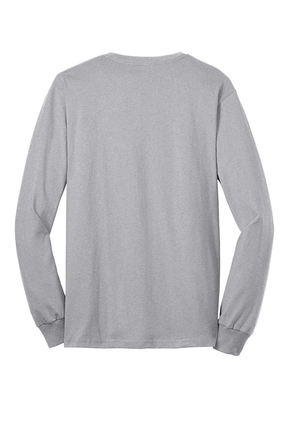 Port & Company Mens Core Long Sleeve Crewneck T-Shirt - Ash Grey
