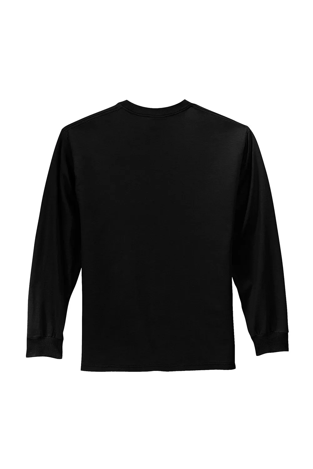 Port & Company Mens Core Long Sleeve Crewneck T-Shirt - Jet Black