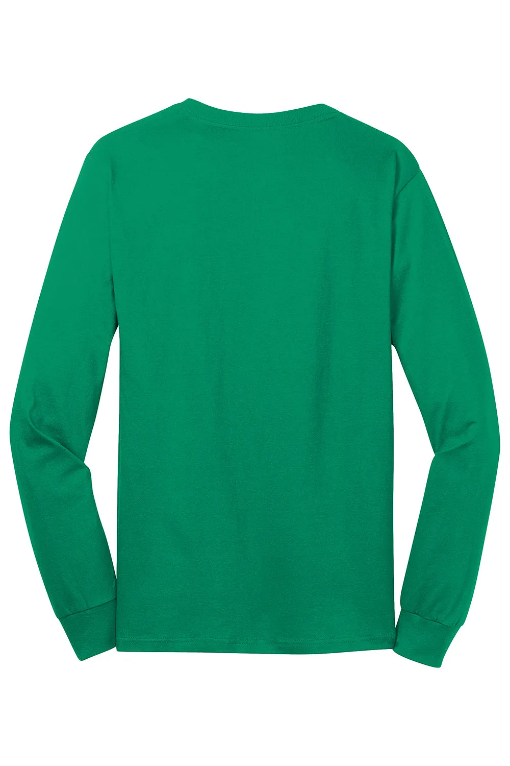 Port & Company Mens Core Long Sleeve Crewneck T-Shirt - Kelly Green
