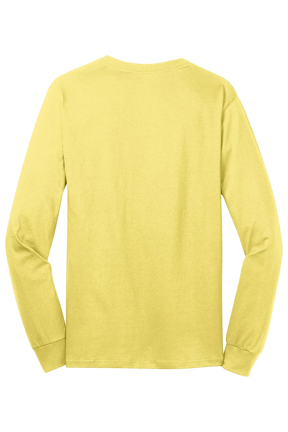 Port & Company Mens Core Long Sleeve Crewneck T-Shirt - Yellow