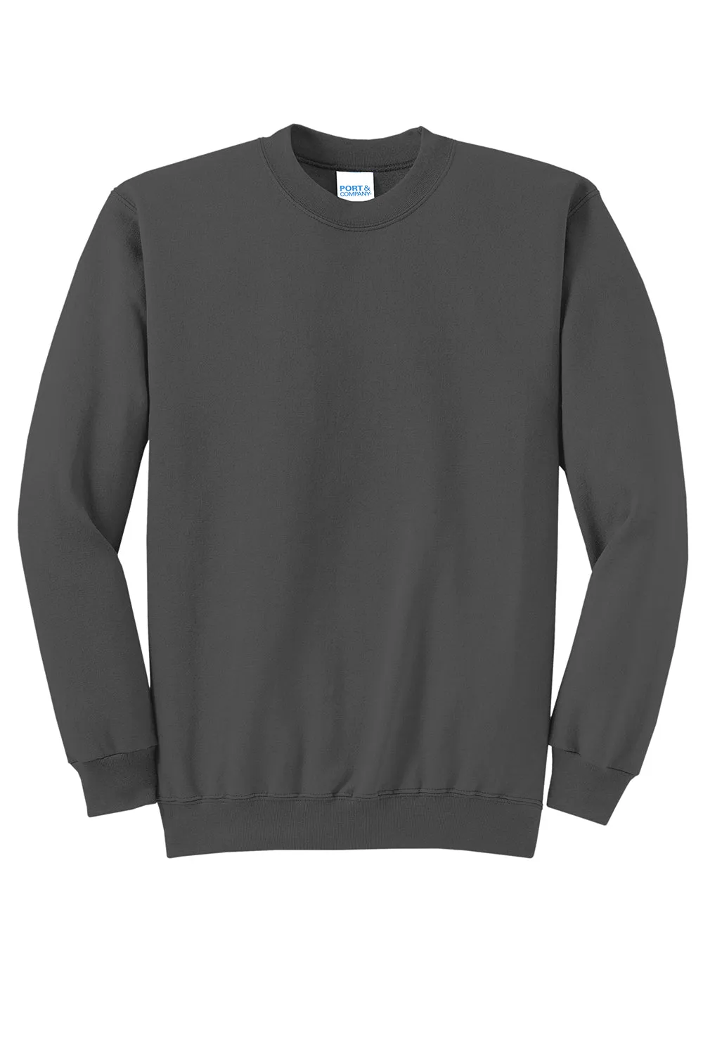 Port & Company Mens Core Pill Resistant Fleece Crewneck Sweatshirt - Charcoal Grey
