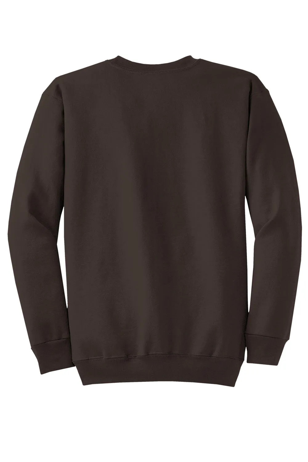 Port & Company Mens Core Pill Resistant Fleece Crewneck Sweatshirt - Dark Chocolate Brown
