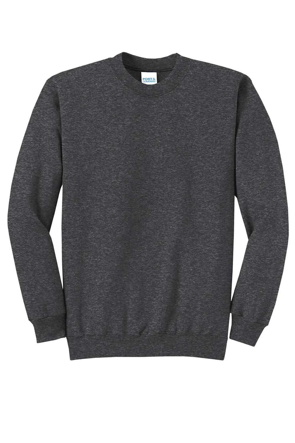 Port & Company Mens Core Pill Resistant Fleece Crewneck Sweatshirt - Heather Dark Grey