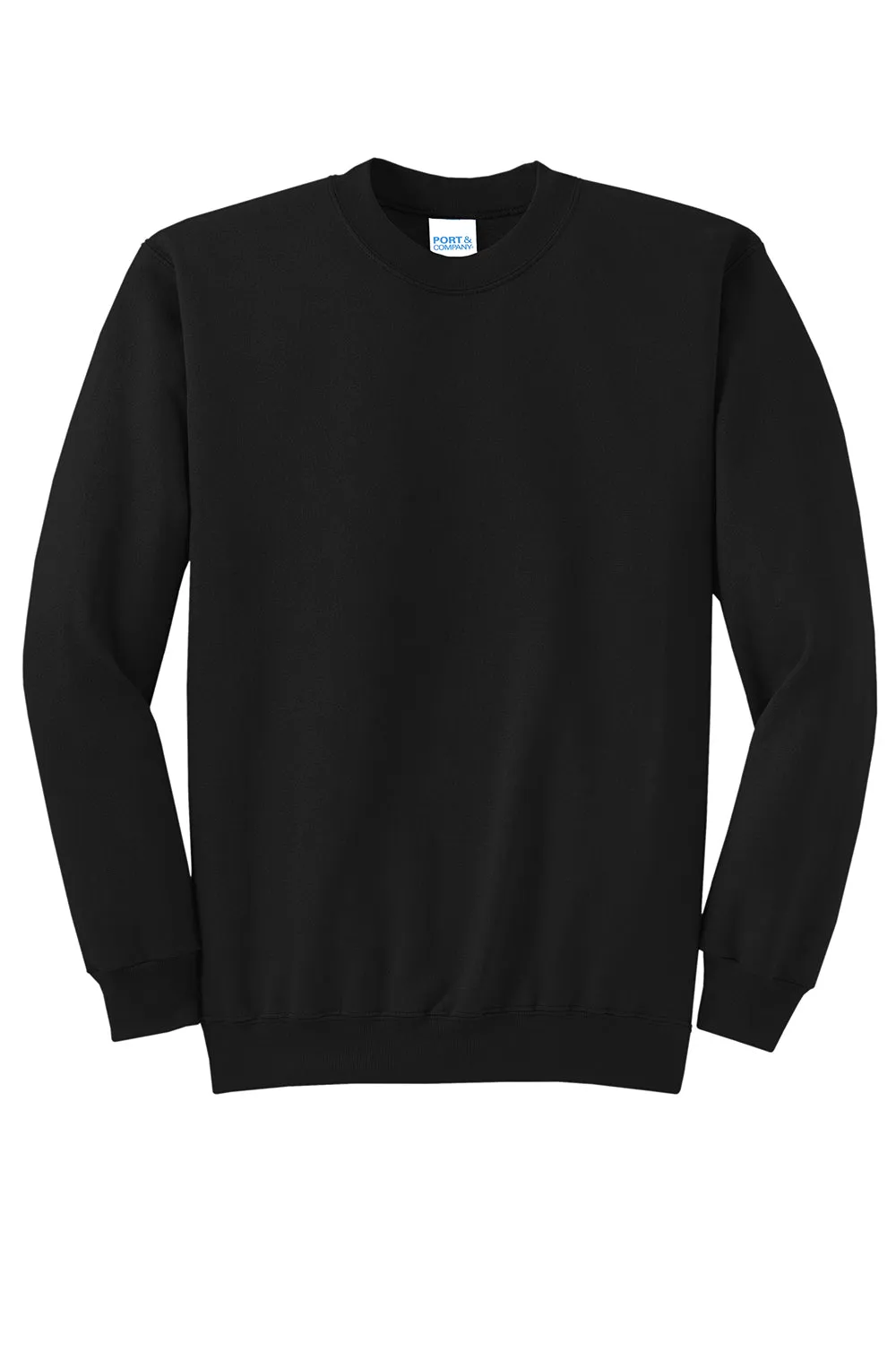 Port & Company Mens Core Pill Resistant Fleece Crewneck Sweatshirt - Jet Black