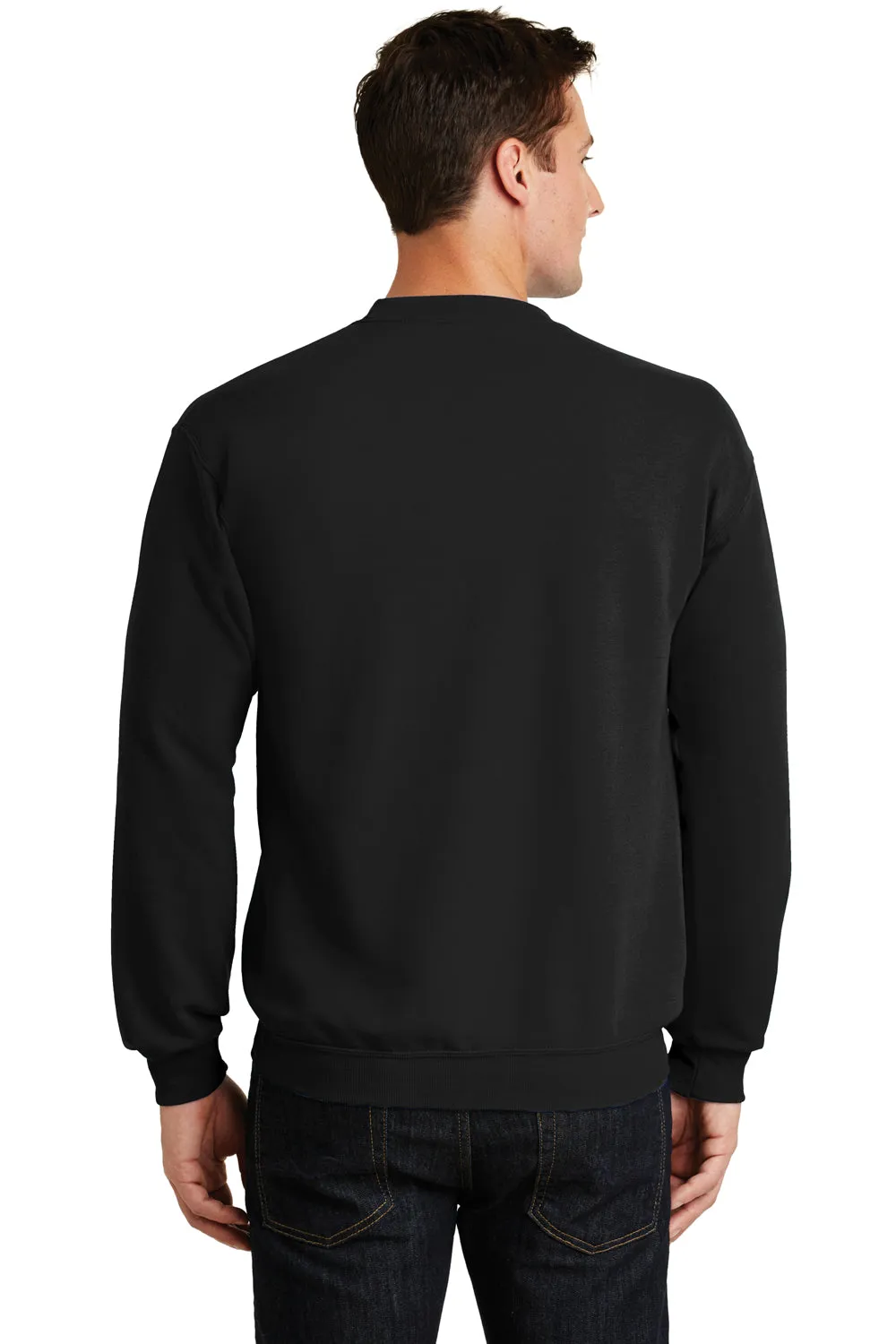 Port & Company Mens Core Pill Resistant Fleece Crewneck Sweatshirt - Jet Black
