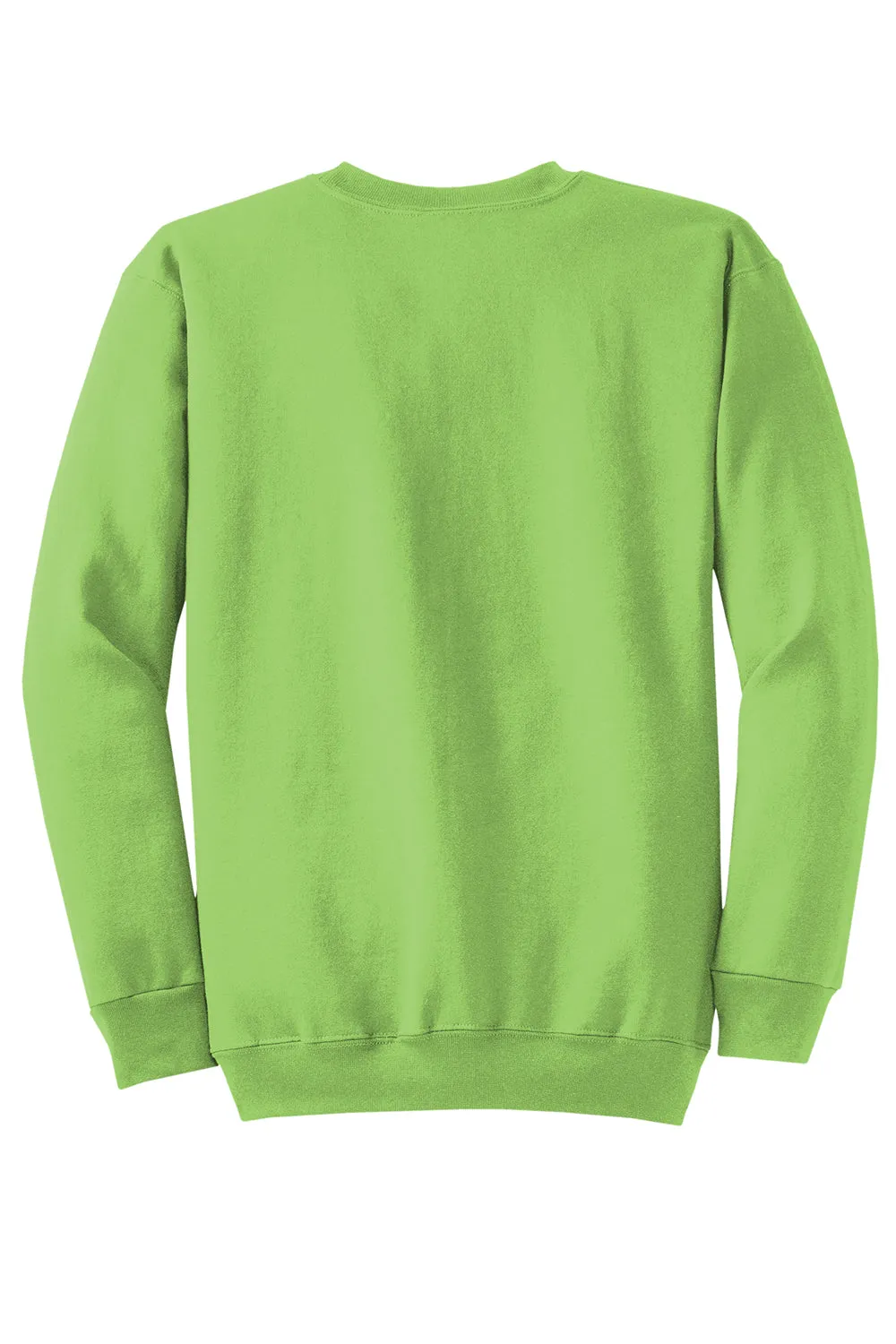 Port & Company Mens Core Pill Resistant Fleece Crewneck Sweatshirt - Lime Green