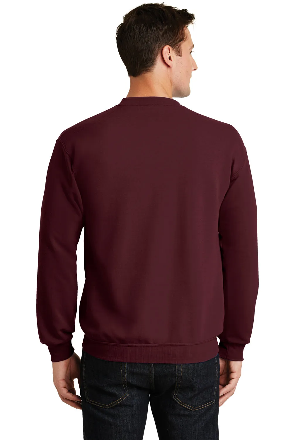 Port & Company Mens Core Pill Resistant Fleece Crewneck Sweatshirt - Maroon
