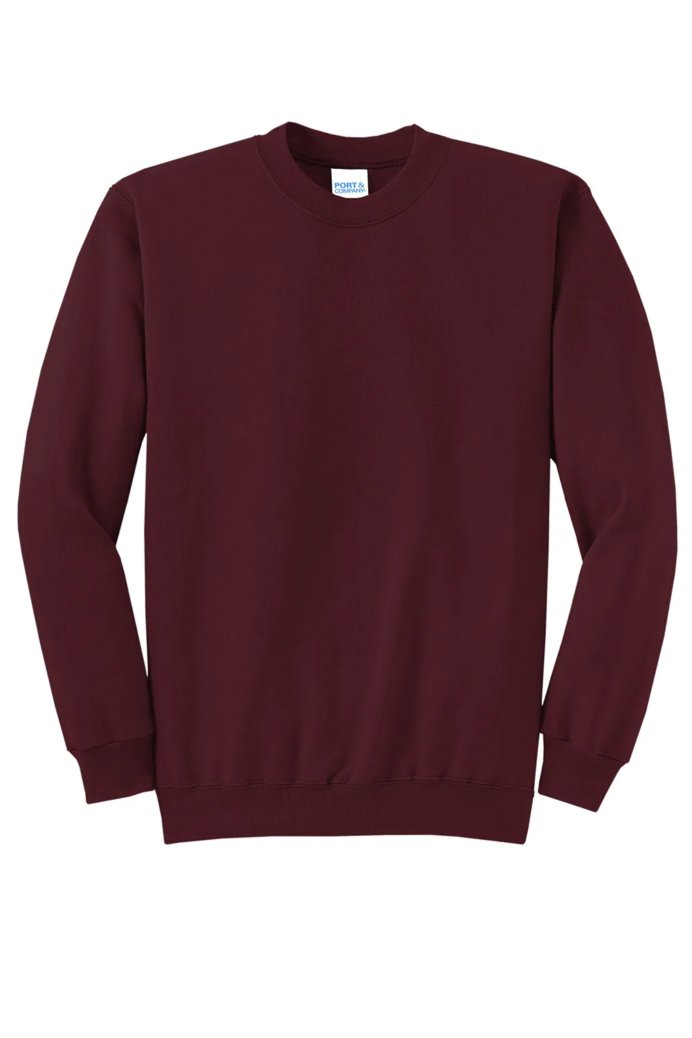 Port & Company Mens Core Pill Resistant Fleece Crewneck Sweatshirt - Maroon
