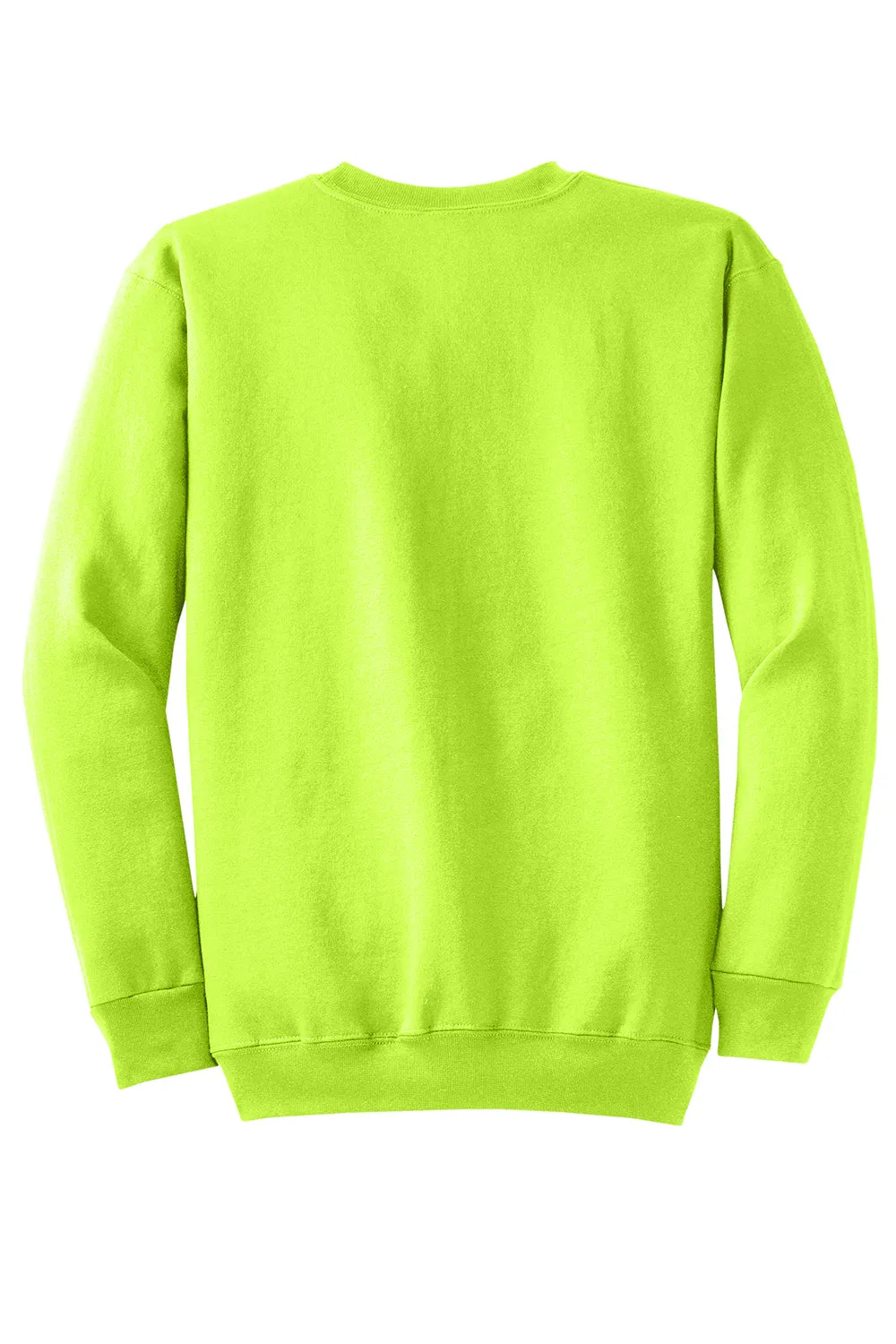 Port & Company Mens Core Pill Resistant Fleece Crewneck Sweatshirt - Neon Yellow
